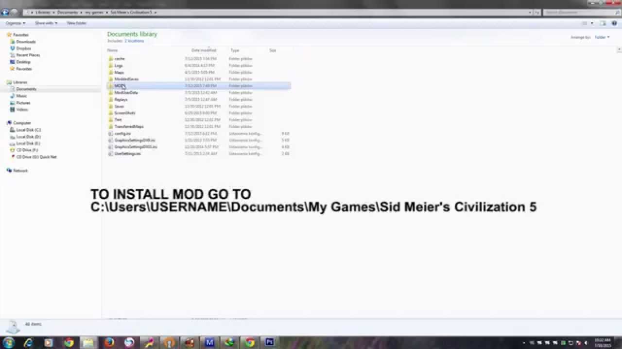 install mods for civ 5 on mac